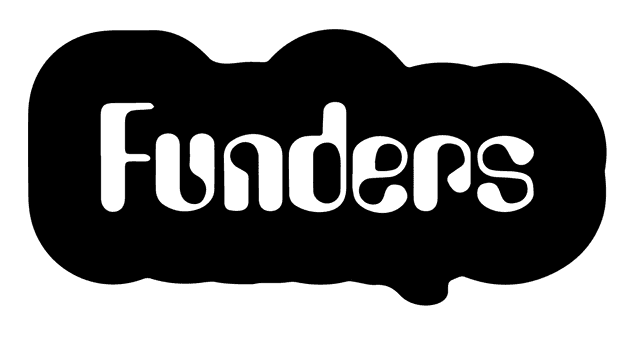 Retro font that says Funders