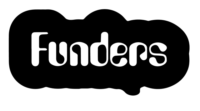 Retro font that says Funders